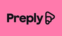 Preply logo with coupon code, promo code, and discounts for online tutoring and language lessons.